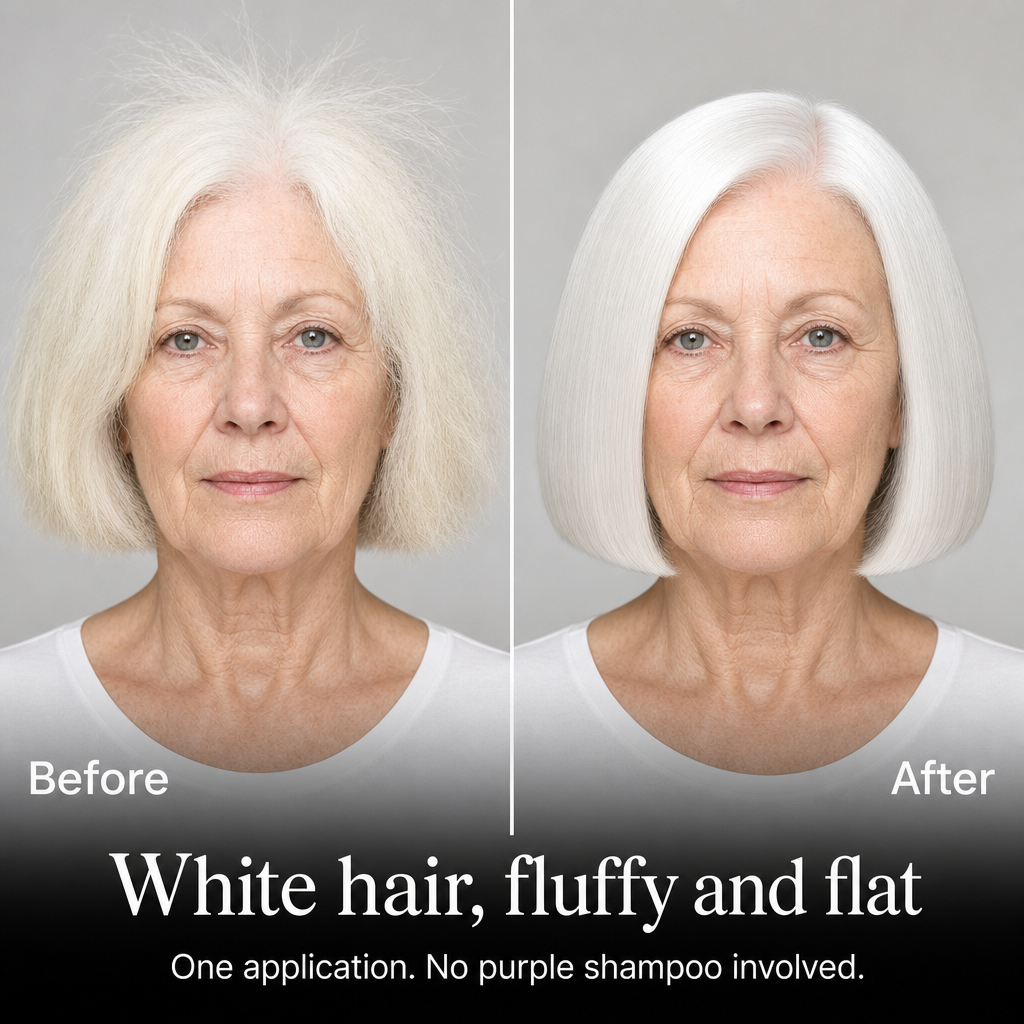 Before and after, white bob