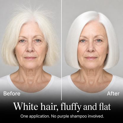 Before and after, white bob